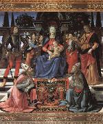Domenicho Ghirlandaio Thronende Madonna mit den Erzengeln Michael und Raffael sowie den Bischofen Zenobius and justus Spain oil painting artist